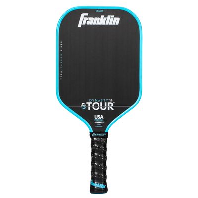 Franklin Sports Pro Pickleball Paddles - FS Tour Series Carbon Fiber Paddles - Official USA Pickleball (USAPA) Approved - Dynasty Pro Player - 14mm Polymer Core - Blue