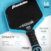 Franklin Sports Pro Pickleball Paddles - FS Tour Series Carbon Fiber Paddles - Official USA Pickleball (USAPA) Approved - Dynasty Pro Player - 14mm Polymer Core - Blue view 2