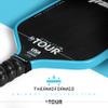 Franklin Sports Pro Pickleball Paddles - FS Tour Series Carbon Fiber Paddles - Official USA Pickleball (USAPA) Approved - Dynasty Pro Player - 14mm Polymer Core - Blue view 3