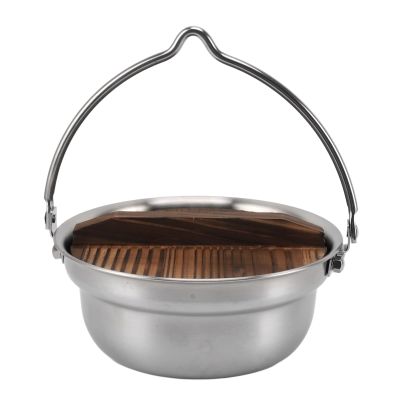 BusoTh Hanging Camping Pot, Durable 304 Stainless Steel Camping Cookware for Picnic (1.8L), BusoThrg8sxcvepq-11