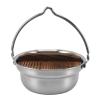 BusoTh Hanging Camping Pot, Durable 304 Stainless Steel Camping Cookware for Picnic (1.8L), BusoThrg8sxcvepq-11