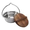 BusoTh Hanging Camping Pot, Durable 304 Stainless Steel Camping Cookware for Picnic (1.8L), BusoThrg8sxcvepq-11 view 2