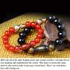 NuALLy Mens Bracelet,Tiger Eye Bracelet, Feng Shui Red Agate Wealth Bracelet Obsidian 12 Zodiac Animal Charm Bracelet Reiki Amulet Lucky Ward Off Evil Bracelet,dog,black 14mm (Color : Dog_Red 10mm) view 3
