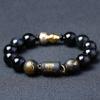 NuALLy Mens Bracelet,Tiger Eye Bracelet, Feng Shui Red Agate Wealth Bracelet Obsidian 12 Zodiac Animal Charm Bracelet Reiki Amulet Lucky Ward Off Evil Bracelet,dog,black 14mm (Color : Dog_Red 10mm) view 4