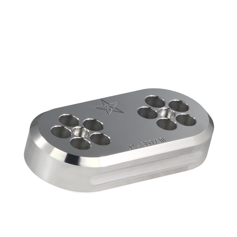 5 Star J2-357/38 Bedside Block fits Ruger LCR, Smith & Wesson 36, 42, 60, 340, 360, 640, 642, Bodyguard, and Airweight variants: 36, 37, 38, 42, 48, Charter Arms .38 Special