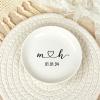 Custom Initials Jewelry Dish, Personalized Monogram Wedding Ring Dish, Ceramic Trinket Tray, Decorative Jewelry Plate, Newlywed Gifts for Couples, Engagement Gift, Ring Holder for Her view 1