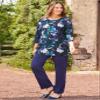 Catherines Women's Plus Size Suprema Feather Together Tee - 1X, Sweet Coral Medallion view 2