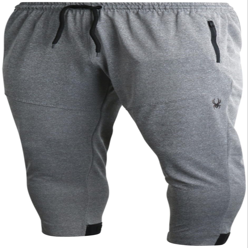 Spyder Mens Sweatpants with Pockets - Athletic Performance Tech Joggers for Men, Terry Workout Pants for Gym, Running, Hiking, Size Small, Burnt Charcoal