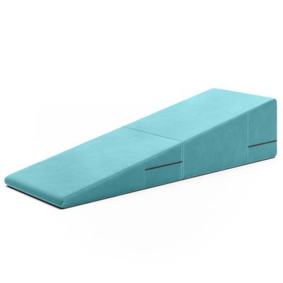 Avana Reach Super Ramp - Convertible Bed Bench with Slip Cover for Yoga & Massage, Microvelvet Blue