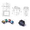 INOOMP 4 Rocker Toggle Off Boat Rocker Switch Light Switch Lighted Toggle Car Boat Fuse Round view 2
