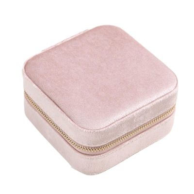 PBENO Makeup Organizer Multifunctional Velvet Jewelry Box Necklace Jewelry Storage Box Style Travel Convenient Storage Box with Mirror Storage Box (Color : F, Size : 3.9 * 3.9 * 1.9in)