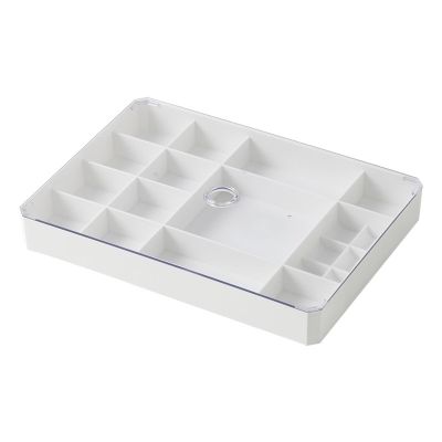 PBENO Jewelry Box Simple Multi Grid Jewelry Storage Box Jewelry Box Jewelry Storage Box Storage and Organization Square Box with Lid Storage Box (Color : A, Size : 10.2 * 7.3 * 1.4in)