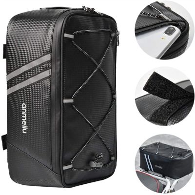 MDybf Bicycle Rear Pannier Bag, Rear Seat Bag, Waterproof Electric Bicycle Pannier Bag, Rear Shelf Bag, Mountain Bike Rear Bag