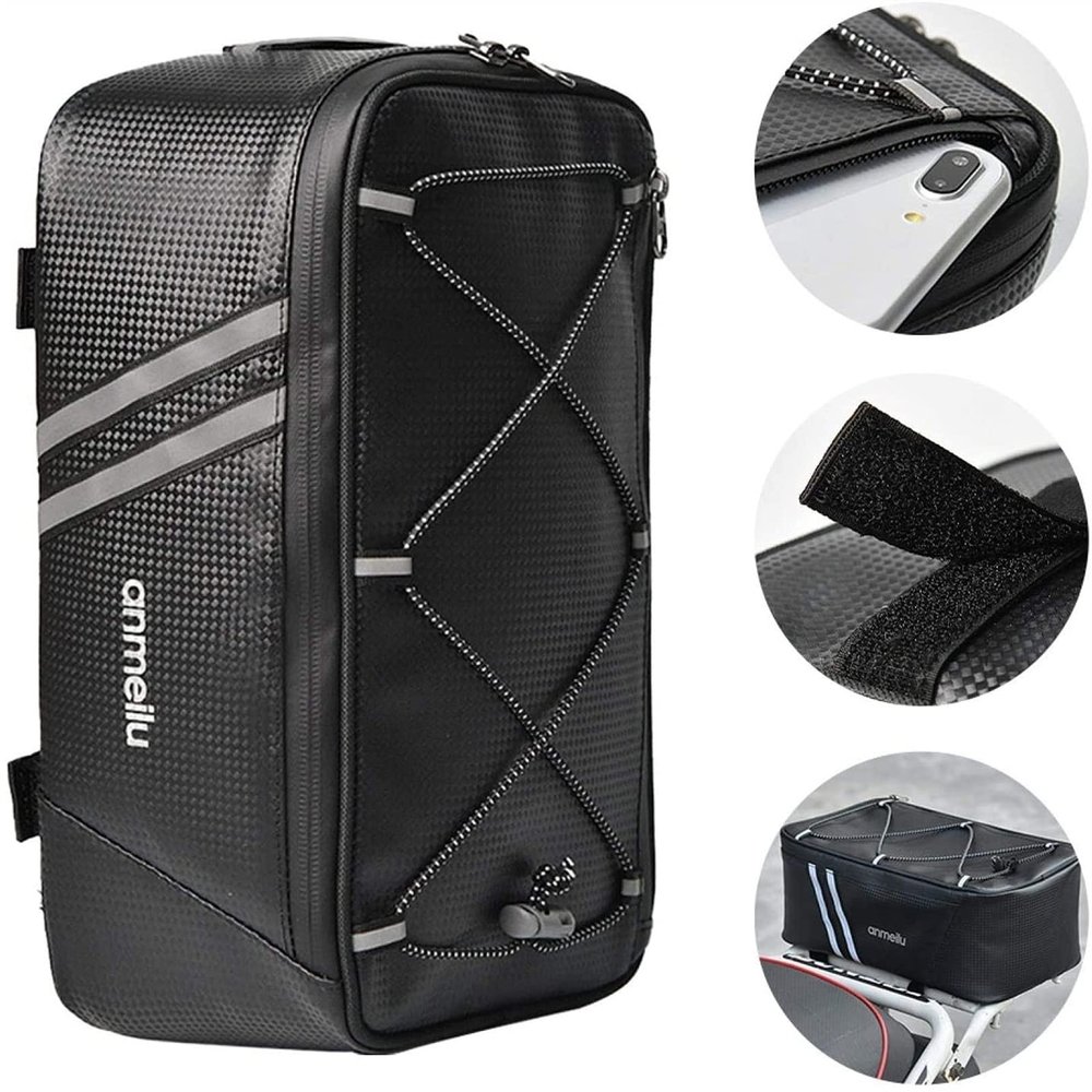 MDybf Bicycle Rear Pannier Bag, Rear Seat Bag, Waterproof Electric Bicycle Pannier Bag, Rear Shelf Bag, Mountain Bike Rear Bag