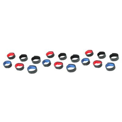 ARTIBETTER 18pcs Multipurpose Securing Straps for Fishing Rods Skid Bandage Fixture Red Black and Reusable Organization Device for Home Garage and Boat