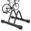 HOMEE Bicycle Floor Stand, Adjustable Bike Rack for Garage, Steel Cycling Storage Organizer for Indoor Outdoor Home, Bicycle Holder for Mountain and Road Bike, Black view 1