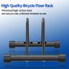 HOMEE Bicycle Floor Stand, Adjustable Bike Rack for Garage, Steel Cycling Storage Organizer for Indoor Outdoor Home, Bicycle Holder for Mountain and Road Bike, Black view 2