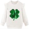 Akyzic Girls St Patricks Day Shirt Kids Long Sleeve Lucky Irish Sweatshirt Toddler Shamrock Paddy's Day Clovers St Patrick's Day Sweater 6t view 1