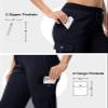 TBMPOY Women's Capri Pants Lightweight Quick Dry Hiking Cargo Pockets Casual Water Resistant Travel Cropped Cotton Navy Blue 2XL view 3