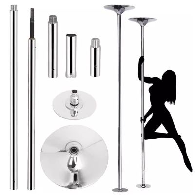 JXYQZD 45mm Professional Dance Pole, Portable Spinning & Static Stripper Pole Uses for Physical Exercise at Home Club Bar Gym, Fitness Dancing Pole Kit