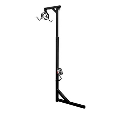 Hitch Mounted Deer Hoist Truck Hitch Game Hoist, 360 Swivel Adjustable Height 600 Lbs Capacity Truck Crane Pickup Truck Crane (Include Roller/Hook/Hanging Rod/Extension Rod)