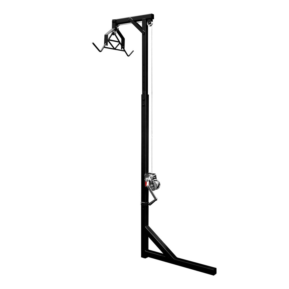 Hitch Mounted Deer Hoist Truck Hitch Game Hoist, 360 Swivel Adjustable Height 600 Lbs Capacity Truck Crane Pickup Truck Crane (Include Roller/Hook/Hanging Rod/Extension Rod)