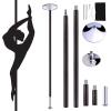 JXYQZD Professional Dance Pole, Removable Spinning Static Dancing Pole, Silicone Dance Pole 7'-9' Adjustable Height, Portable Dance Pole Kit for Gym Exercise Club Party Pub (Color : Black) view 1