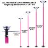 JXYQZD Professional Dance Pole, Removable Spinning Static Dancing Pole, Silicone Dance Pole 7'-9' Adjustable Height, Portable Dance Pole Kit for Gym Exercise Club Party Pub (Color : Black) view 3