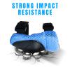 GEQID Kids Knee Pads Elbow Pads Wrist Guards Set ,Protective Gear for 4-6-12 Boys Girls Roller Skating Scooter Skateboarding Bike (Blue, Free Size (4-12 Years or 40-80lbs)) view 3