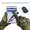 WOLFHUNT Lightweight Camouflage Hunting Gloves, Men/Women Anti-Slip Camo Archery Gloves for Hunting, Camo Woodlands, M/L view 2