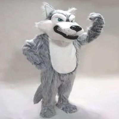 PROPSCOS Fursuit Wolf Mascot Costume Husky Animal Cosplay Party Dress Outfit (XL) Multicolored
