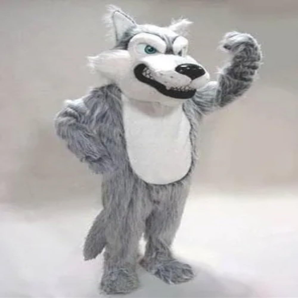 PROPSCOS Fursuit Wolf Mascot Costume Husky Animal Cosplay Party Dress Outfit (XL) Multicolored