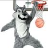 PROPSCOS Fursuit Wolf Mascot Costume Husky Animal Cosplay Party Dress Outfit (XL) Multicolored view 2