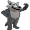 PROPSCOS Fursuit Wolf Mascot Costume Husky Animal Cosplay Party Dress Outfit (XL) Multicolored view 3