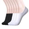 DIBAOLONG Womens High Waist Yoga Pants Cutout Ripped Tummy Control & No Show Socks Non Slip Flat Boat Line Low Cut Socks view 2