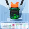 Miss Adola Water Bottle Carrier with Strap - Cute Cartoon Insulated Kids Water Bottle Holder for Boys Girls Green World Neoprene Bottle Bag for 10/12/14/16/18Oz Stainless Glass Bottles Sleeve view 2