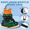 Miss Adola Water Bottle Carrier with Strap - Cute Cartoon Insulated Kids Water Bottle Holder for Boys Girls Green World Neoprene Bottle Bag for 10/12/14/16/18Oz Stainless Glass Bottles Sleeve view 3