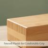 SUPVOX Natural Bamboo Block - Lightweight Yoga Brick for Stability, Stretching & Alignment - Smooth, Non-Slip Surface, Easy to Clean view 2