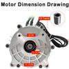 YHOZHUT 1500W - 3500W Permanent Magnet Brushless DC Motor Differential Speed Electric 48V 60V 72V DIY Accessories for Electric Tricycle High Power Copper Core Motor for Electric Cars,2500w,48V view 2