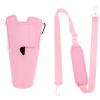 Happyyami Water Bottle Bag Carrier Bottle Sling Holder Case Pouch Cover Neoprene Tumbler Bottle Bag Portable Water Bottle Holder with Shoulder Strap for Travel, Pink view 1