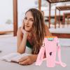 Happyyami Water Bottle Bag Carrier Bottle Sling Holder Case Pouch Cover Neoprene Tumbler Bottle Bag Portable Water Bottle Holder with Shoulder Strap for Travel, Pink view 2