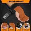 COFIT Wrist Straps for Weightlifting, Workout Wrist Wraps with Dual-Layer Oxford Leather, Enhanced Grip for Optimal Hand and Wrist Protection for Deadlift and Dumbbel - Standard size Brown view 3