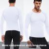 3 Pack Mens Compression Shirts Athletic Long Sleeve Sports Running Tops Workout Baselayer Undershirts view 3