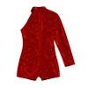 FEESHOW Kids Girls Sparkling Shiny Gymnastic Dance Leotards Biketard Jumpsuit with Shorts Dancewear Burgundy A 10 Years view 3