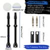 Corki Cycles Tubeless Presta Valve Stem 80 mm with 2PCS Valve Core and 2PCS Remover Tool (Black) view 2