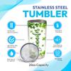 Hyturtle Personalized Gifts Highland Cow Lover - With Lucky Four Leaf Clover Custom Name Coffee Tumbler Cup Stainless Steel 20oz, Animal Lover Gifts For Women, Girl On Birthday, St Patricks Day view 4