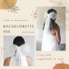 YAEISM Bridal Veil Bachelorette Party Veil White Bow Wedding Veil Elegant Tulle Layer Hair Clip for Women and Girls view 3