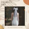 YAEISM Bridal Veil Bachelorette Party Veil White Bow Wedding Veil Elegant Tulle Layer Hair Clip for Women and Girls view 4