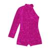 FEESHOW Kids Girls Sparkling Shiny Gymnastic Dance Leotards Biketard Jumpsuit with Shorts Dancewear Hot Pink A 10 Years view 4