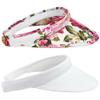 2 Pack Sun Visor Hats Women Men Clip On Wide Brim Visors Hat Outdoor Sports Golf Beach Travel Tennis Caps (2024 Floral Print) view 1
